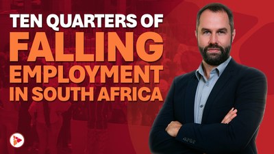 Ten quarters of falling employment in South Africa
