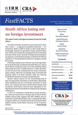 South Africa losing out on foreign investment - July 2017